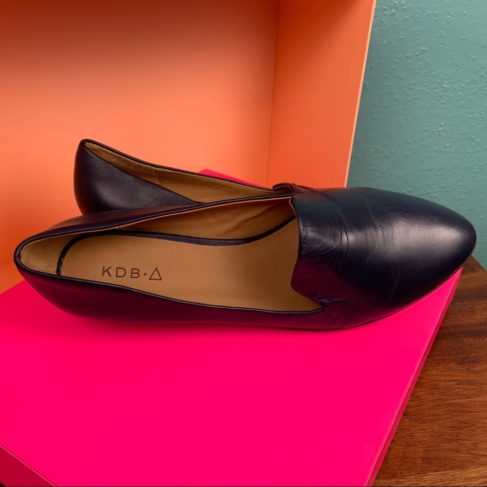 Kelsi Dagger Custom Crafted Navy Leather Loafers